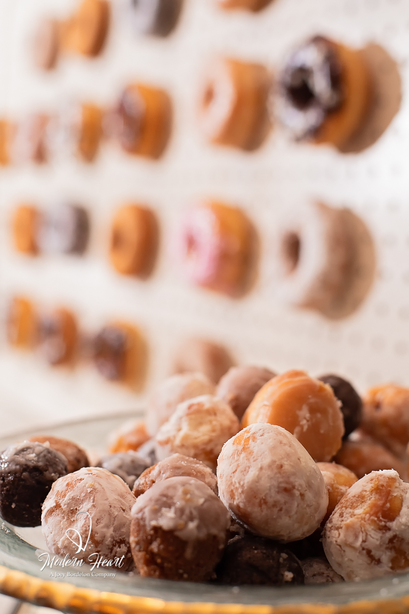 Donut Hole view of donut bar at Louisiana wedding