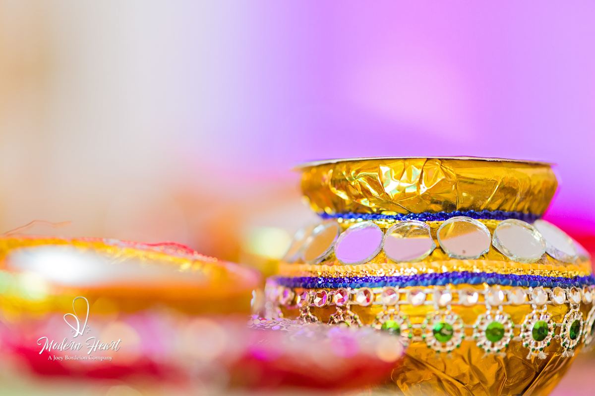 beautiful, colorful decorations at Indian wedding in Louisiana